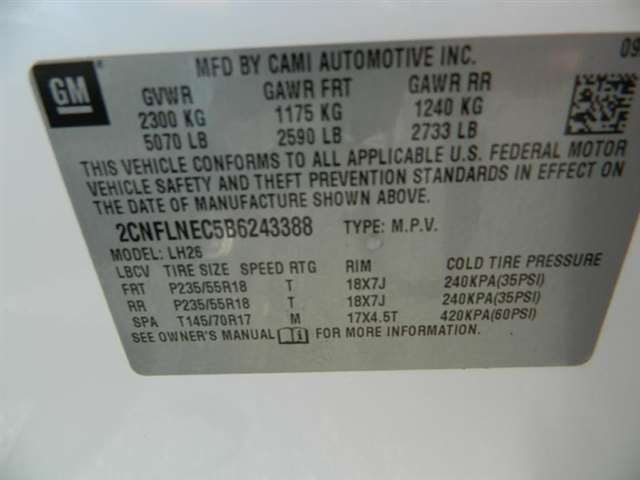 2011 Chevrolet Equinox AWD LT 4dr SUV w/2LT